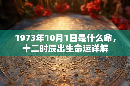 1973年10月1日是什么命，十二时辰出生命运详解