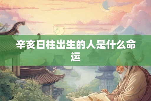 辛亥日柱出生的人是什么命运