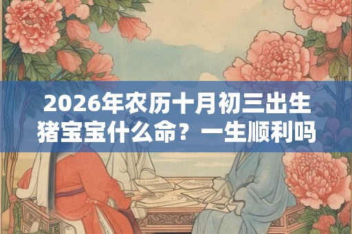 2026年农历十月初三出生猪宝宝什么命?一生顺利吗? 2026年农历十月初三出生猪宝宝什么命?一生顺利吗?