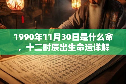 1990年11月30日是什么命,十二时辰出生命运详解 1990年11月30日是什么命,十二时辰出生命运详解