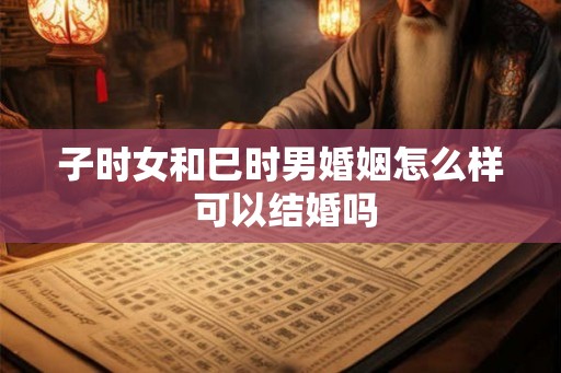 子时女和巳时男婚姻怎么样 可以结婚吗