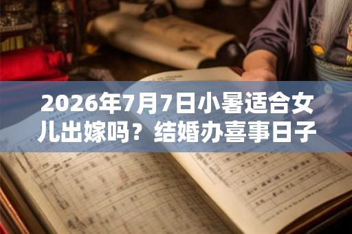 2026年7月7日小暑适合女儿出嫁吗？结婚办喜事日子好吗？