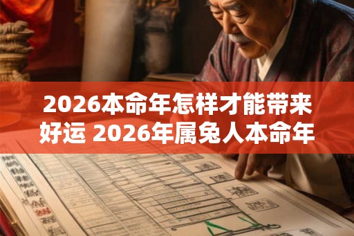 2026本命年怎样才能带来好运 2026年属兔人本命年怎么转运