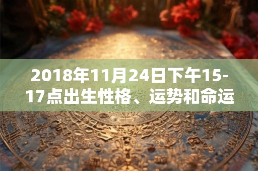 2018年11月24日下午15-17点出生性格、运势和命运