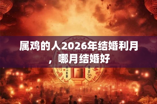 属鸡的人2026年结婚利月，哪月结婚好