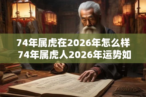 74年属虎在2026年怎么样 74年属虎人2026年运势如何
