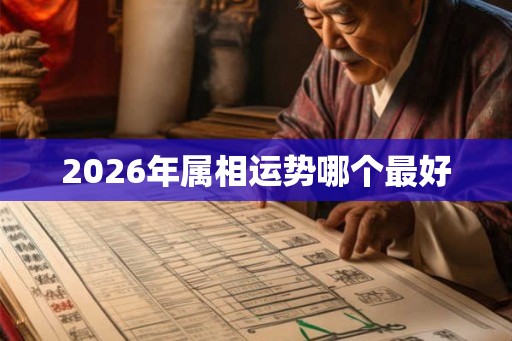 2026年属相运势哪个最好