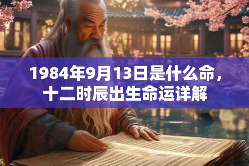 1984年9月13日是什么命,十二时辰出生命运详解 1984年9月13日是什么命,十二时辰出生命运详解