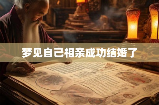 梦见自己相亲成功结婚了