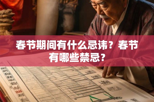 春节期间有什么忌讳？春节有哪些禁忌？