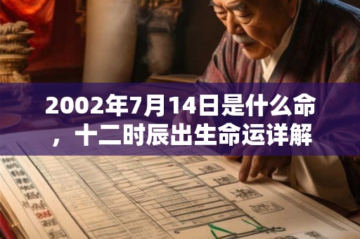 2002年7月14日是什么命，十二时辰出生命运详解