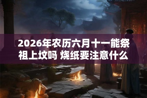 2026年农历六月十一能祭祖上坟吗 烧纸要注意什么