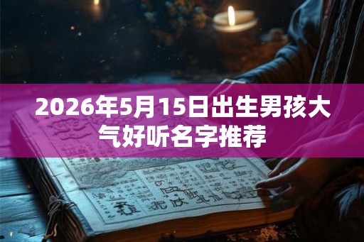 2026年5月15日出生男孩大气好听名字推荐