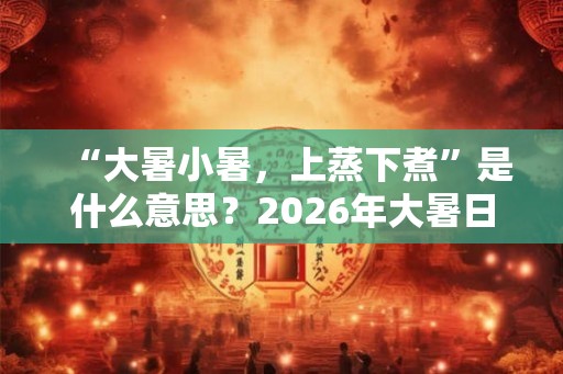 “大暑小暑，上蒸下煮”是什么意思？2026年大暑日子好吗？