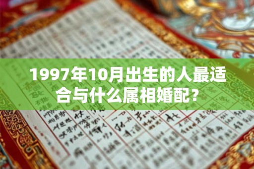 1997年10月出生的人最适合与什么属相婚配？