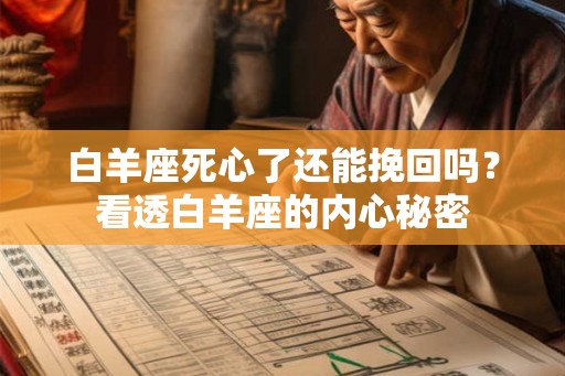 白羊座死心了还能挽回吗？看透白羊座的内心秘密