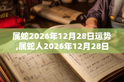 属蛇2026年12月28日运势,属蛇人2026年12月28日财运,生肖蛇2026年12月28日运势