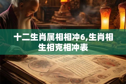 十二生肖属相相冲6,生肖相生相克相冲表 十二生肖属相相冲6,生肖相生相克相冲表