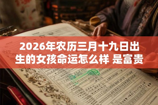 2026年农历三月十九日出生的女孩命运怎么样 是富贵命吗