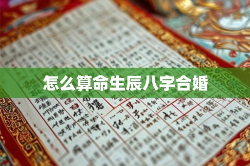 怎么算命生辰八字合婚
