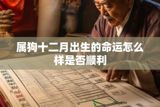 属狗十二月出生的命运怎么样是否顺利