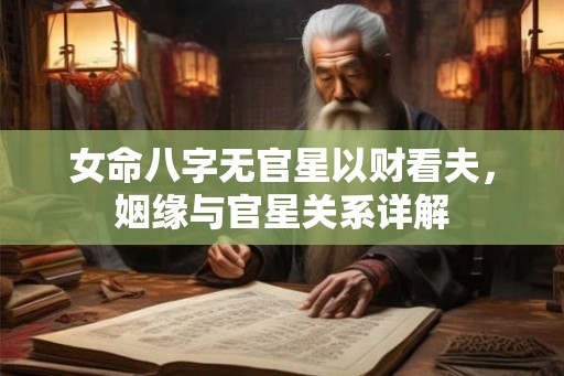 女命八字无官星以财看夫，姻缘与官星关系详解