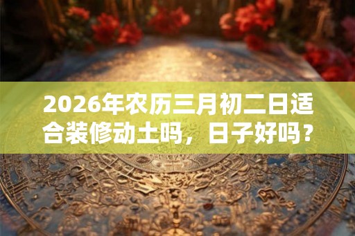 2026年农历三月初二日适合装修动土吗，日子好吗？