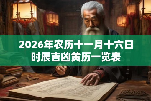 2026年农历十一月十六日时辰吉凶黄历一览表