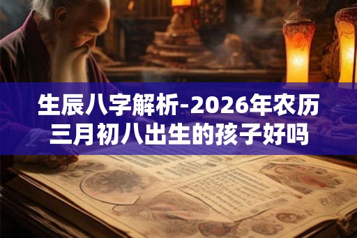 生辰八字解析-2026年农历三月初八出生的孩子好吗
