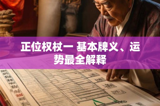 正位权杖一 基本牌义、运势最全解释 正位权杖一 基本牌义、运势最全解释