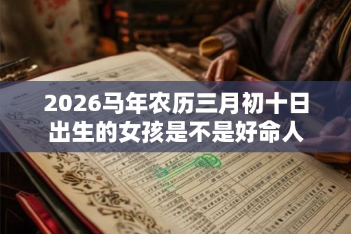 2026马年农历三月初十日出生的女孩是不是好命人