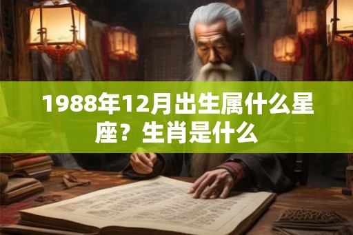 1988年12月出生属什么星座？生肖是什么