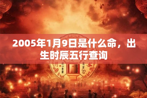 2005年1月9日是什么命,出生时辰五行查询 2005年1月9日是什么命,出生时辰五行查询