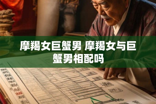 摩羯女巨蟹男 摩羯女与巨蟹男相配吗