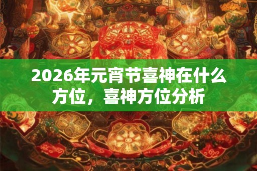 2026年元宵节喜神在什么方位，喜神方位分析