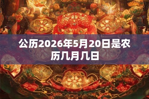 公历2026年5月20日是农历几月几日 公历2026年5月20日是农历几月几日