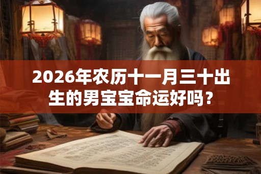 2026年农历十一月三十出生的男宝宝命运好吗？