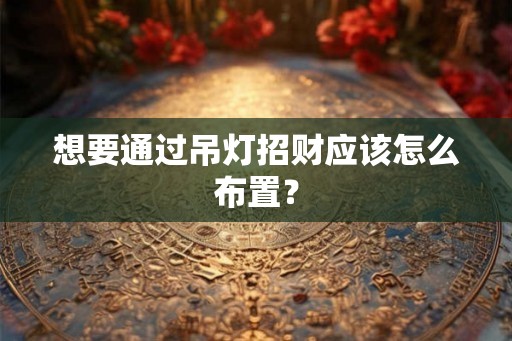 想要通过吊灯招财应该怎么布置？