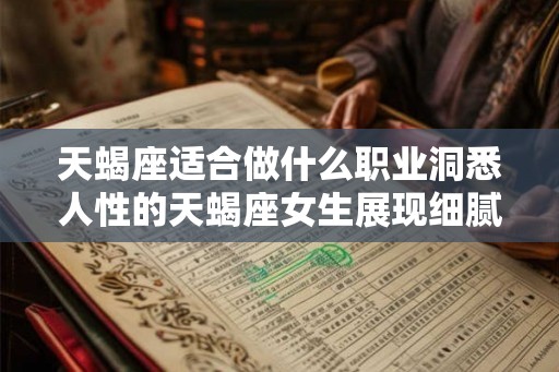 天蝎座适合做什么职业洞悉人性的天蝎座女生展现细腻察觉的工作本事