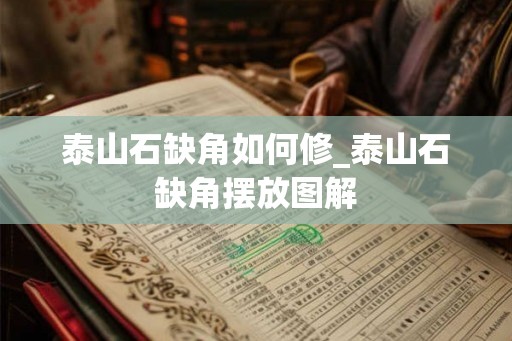 泰山石缺角如何修_泰山石缺角摆放图解