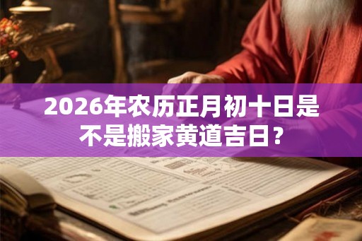 2026年农历正月初十日是不是搬家黄道吉日？