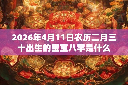 2026年4月11日农历二月三十出生的宝宝八字是什么