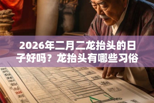 2026年二月二龙抬头的日子好吗?龙抬头有哪些习俗习惯? 2026年二月二龙抬头的日子好吗?龙抬头有哪些习俗习惯?