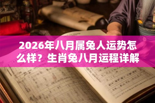 2026年八月属兔人运势怎么样？生肖兔八月运程详解