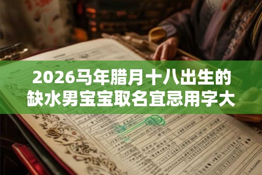 2026马年腊月十八出生的缺水男宝宝取名宜忌用字大全