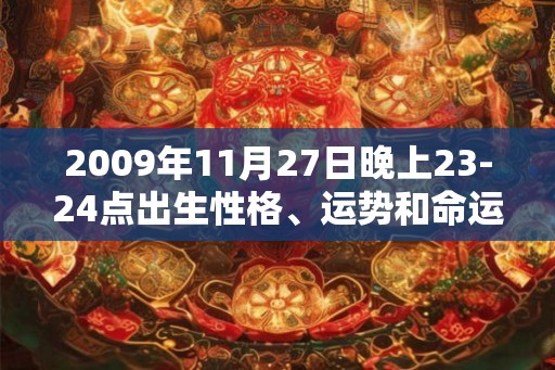 2009年11月27日晚上23-24点出生性格、运势和命运