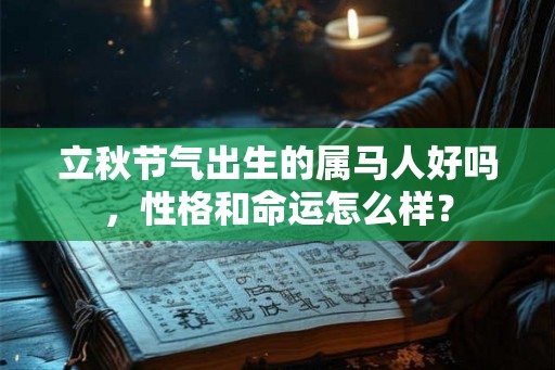 立秋节气出生的属马人好吗，性格和命运怎么样？