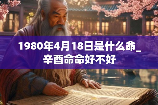 1980年4月18日是什么命_辛酉命命好不好