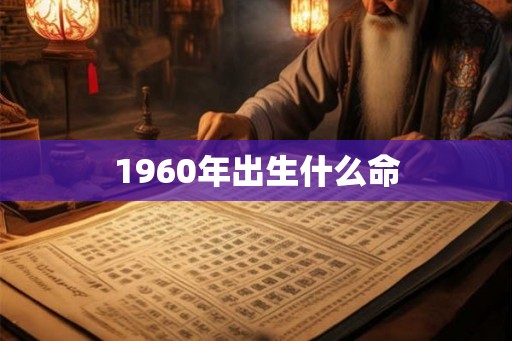 1960年出生什么命