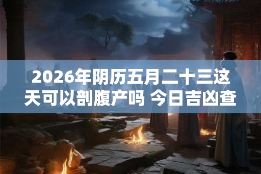 2026年阴历五月二十三这天可以剖腹产吗 今日吉凶查询
